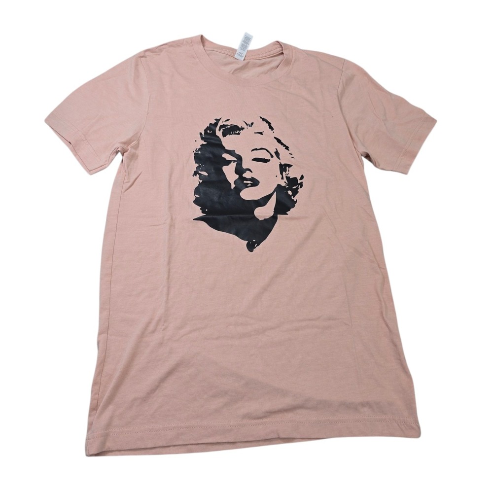 Marilyn Monroe Pop Art Peach Crew Neck Tee Shirt Women's Size‎ S